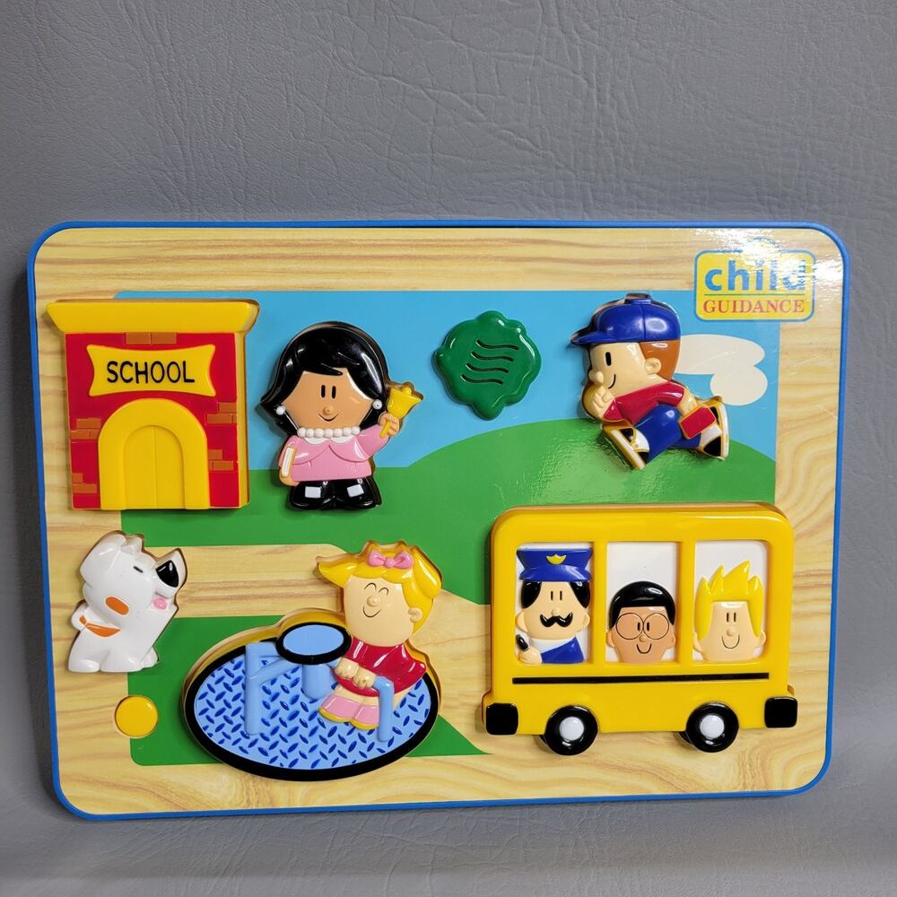 Electronic Wood Puzzle Child Guidance Radio Shack School